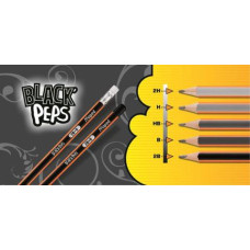 Олівець графітовий BLACK PEPS HB, з гумкою