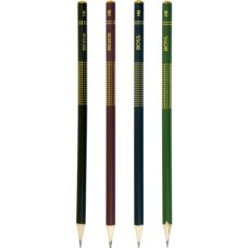 Набор карандашей графитовых BOSS, HB, без ластика, ассорти, блистер 4 шт.