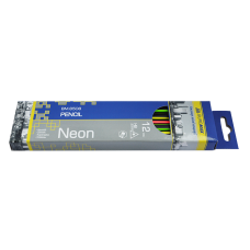 Олівець графітовий NEON LINE, НВ, з гумкою, асорті, з неоновою смужкою, карт. коробка 12 шт.