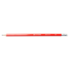 Олівець графітовий COLOR, НВ, з гумкою, асорті, туба 100 шт.