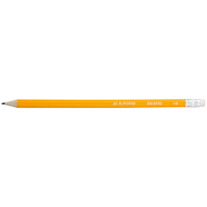 Олівець графітовий HB, жовтий, з гумкою
