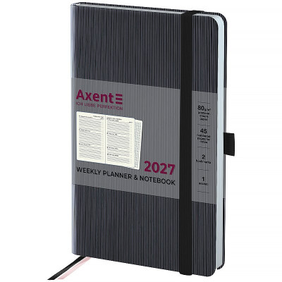 Еженедельник 2027 Partner Lines, 125*195, чёрный