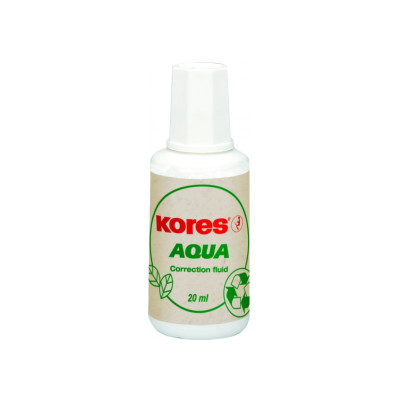 Коригуюча рідина Kores AQUA  з пензликом, водна основа, 20 мл - K69101 KORES