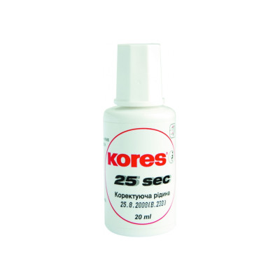 Корректор-жидкость Kores 25 sec, химическая основа - K66817 KORES