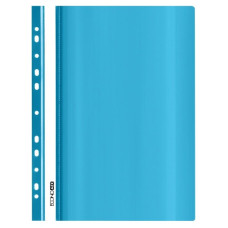 Скоросшиватель пластиковый с перфорацией А4 Economix 31510-11 голубой 30/300шт/уп