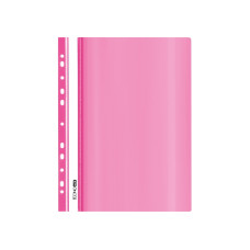 Скоросшиватель пластиковый с перфорацией А4 Economix 31510-09 розовый 10/300шт/уп