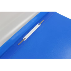 Папка-скоросшиватель с прозрачным верхом А4 без перфорации голубая