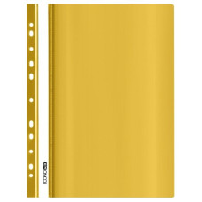 Скоросшиватель пластиковый с перфорацией А4 Economix 31510-05 желтый 10/300шт/уп