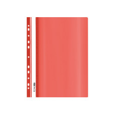 Папка-скоросшиватель глянец А5 с перфорацией красная