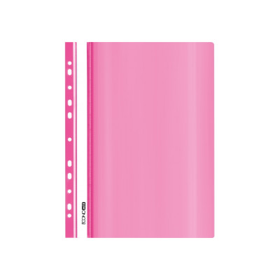 Папка-скоросшиватель глянцевые А4 с перфорацией розовая - E31510-09 Economix
