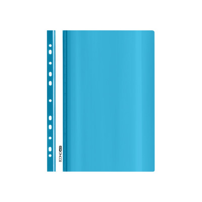 Папка-скоросшиватель с прозрачным верхом А4 с перфорацией, глянец, голубой - E31510-11 Economix
