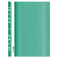 Скоросшиватель пластиковый с перфорацией А4 Economix 31510-04 зеленый 30/300шт/уп