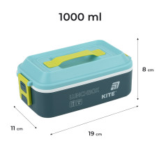 Ланчбокс 1000 мл, синій