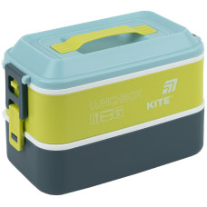 Ланчбокс подвійний з наповненням 2000 мл, синій