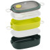 Двохсекційний ланчбокс з наповненням 1600 мл, зелений