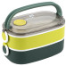 Двохсекційний ланчбокс з наповненням 1600 мл, зелений