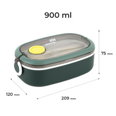 Ланчбокс 900 мл, зелений