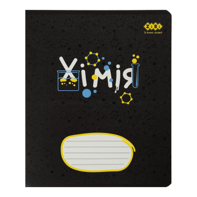 Зошит учнівський шкільний BLACK, 36арк., клітинка, хімія, KIDS LINE