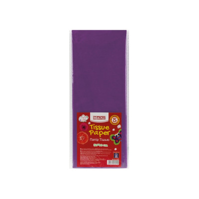 Бумага тишью, 17г/м, 5 листков 50*70 см, цвет насыщенный фиолетовый - MX61808 Maxi