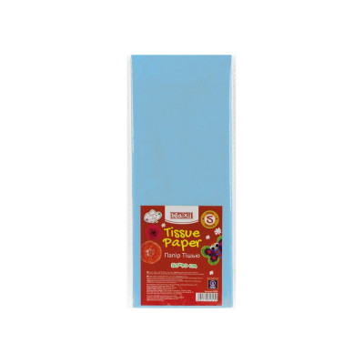 Бумага тишью, 17г/м, 5 листков 50*70 см, цвет пастельный голубой - MX61809 Maxi