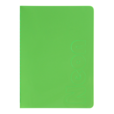 Записна книга NEON, А5, 80 аркушів, клітинка, зшита обкладинка PVC, зелена
