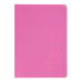 Книга записна NEON, А5, 80 аркушів, клітинка, зшита обкладинка PVC, рожева