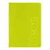 Книга записна NEON, А5, 80 аркушів, клітинка, зшита обкладинка PVC, жовта