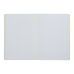 Книга записна NEON, А5, 80 аркушів, клітинка, зшита обкладинка PVC, жовта