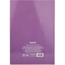 Книга записная Axent Pastelini 8422-443-A, A4, 210x295 мм, 96 листов, клетка, твердая обложка, лавандовая