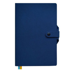 Записна книжка А5 в лінію Twill на кнопці синя