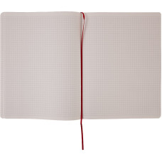 Книга записна Partner Soft L, 190*250, 96 арк, кліт, червон