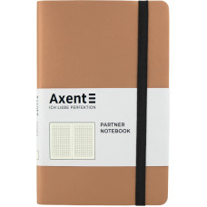 Книга записная Axent Partner Soft 8206-35-A, A5-, 125x195 мм, 96 листов, клетка, гибкая обложка, золотая