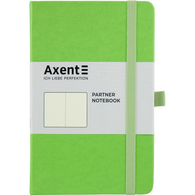 Книга записная Axent Partner 8307-09-A, A5-, 125x195 мм, 96 листов, нелинованный, твердая обложка, салатовая