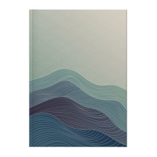 Книга записная А4 Waves, 96 л., кл., синяя