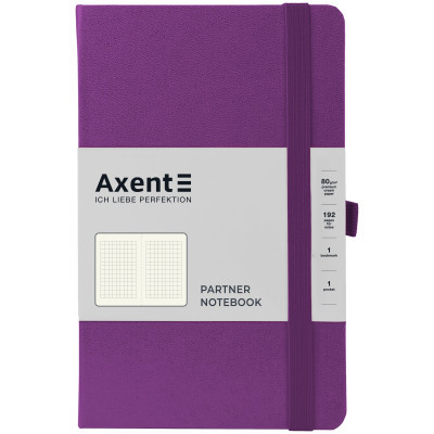 Книга записная Partner, 125*195, 96 л., кл., пурпурная - 8201-17-A Axent
