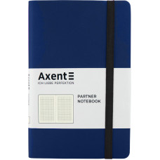 Книга записная Axent Partner Soft 8206-02-A, A5-, 125x195 мм, 96 листов, клетка, гибкая обложка, синяя