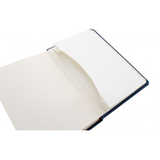 Деловая записная книжка VIVELLA, А6, твердая обложка, резинка, кремовый блок линия, темно-синий