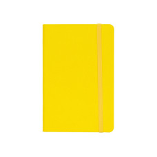 Ділова записна книжка NAMIB, А5, тверда обкладинка, гумка, білий блок, клітинка, жовтий