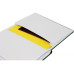 Ділова записна книжка NAMIB, А5, тверда обкладинка, гумка, білий блок, клітинка, жовтий - O27101-05 Optima
