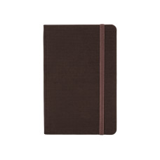 Деловая записная книжка SQUARE, А5, твердая обложка, резинка, белый блок клетка, коричневый