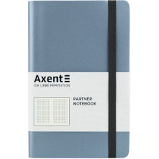 Книга записная Axent Partner Soft 8206-14-A, A5-, 125x195 мм, 96 листов, клетка, гибкая обложка, серебристо-синяя