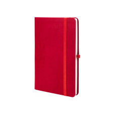 Деловая записная книжка NEBRASKA, А5, мягкая обложка, резинка, белый блок линия, красный