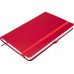 Деловая записная книжка NEBRASKA, А5, мягкая обложка, резинка, белый блок линия, красный - O20124-03 Optima