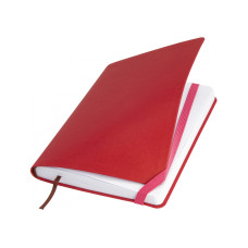 Деловая записная книжка VIVELLA, А5, мягкая обложка, резинка, белый блок линия, красный