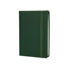 Деловая записная книжка VIVELLA, А6, твердая обложка, резинка, кремовый блок линия, зеленый
