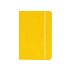 Ділова записна книжка SQUARE, А5, тверда обкладинка, гумка, білий блок, клітинка, жовтий
