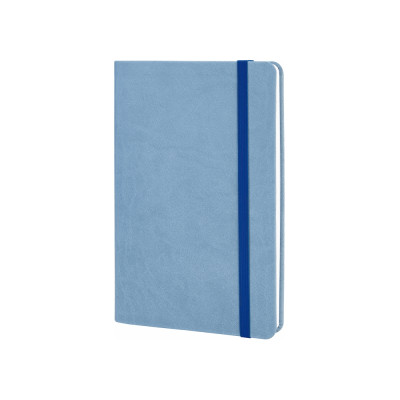 Деловая записная книжка VIVELLA, А5, мягкая обложка, резинка, белый блок линия, голубой - O27104-11 Optima