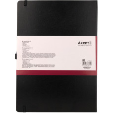 Книга записна Axent Partner 8203-01-A, A4, 210x295 мм, 100 аркушів, клітка, тверда обкладинка, чорна