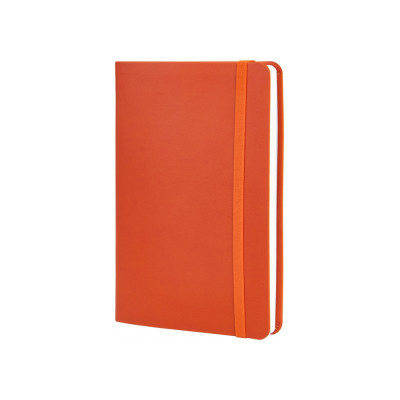 Деловая записная книжка VIVELLA, А5, мягкая обложка, резинка, белый блок линия, оранжевый - O27104-06 Optima