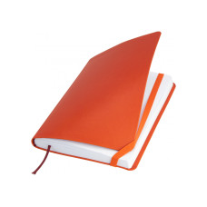 Деловая записная книжка VIVELLA, А5, мягкая обложка, резинка, белый блок линия, оранжевый
